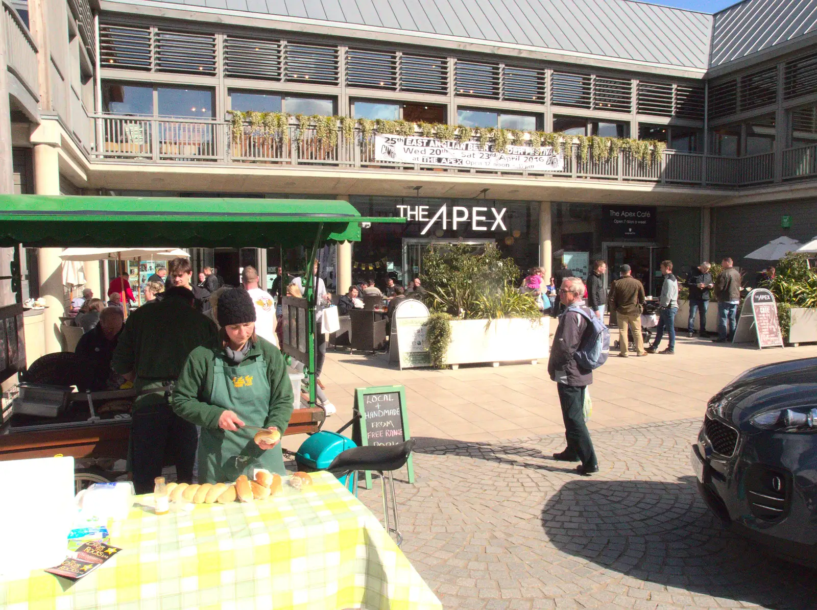 Outside the Apex, from The East Anglian Beer Festival, Bury St Edmunds, Suffolk - 23rd April 2016