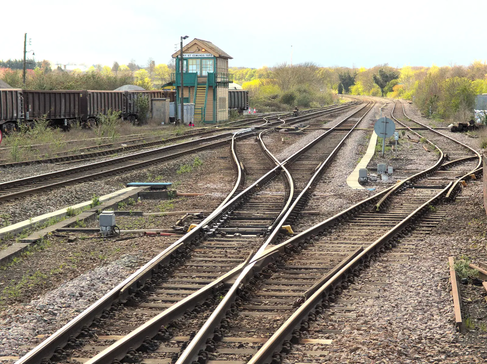 Tracks snake off into the distance, from The East Anglian Beer Festival, Bury St Edmunds, Suffolk - 23rd April 2016