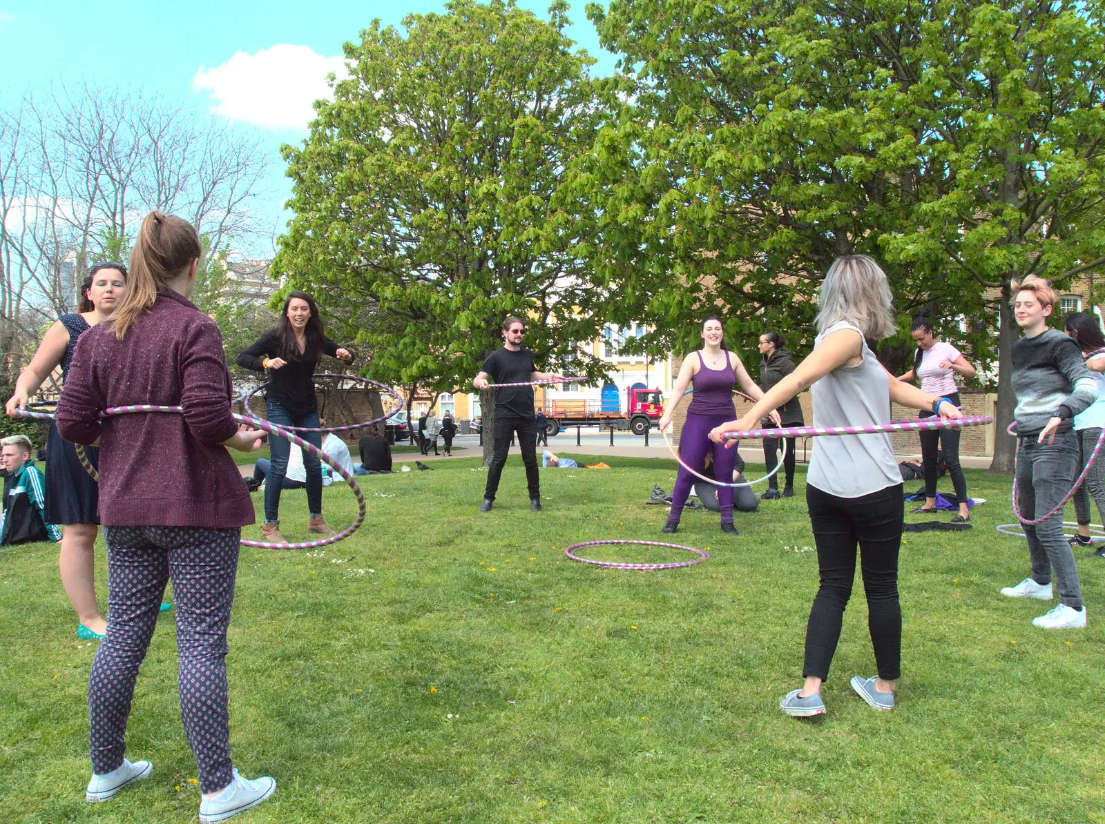 SwiftKey gets hula-hooping, from The BSCC at the Hoxne Swan, and Mint Street Hula, Suffolk and London - 4th May 2016