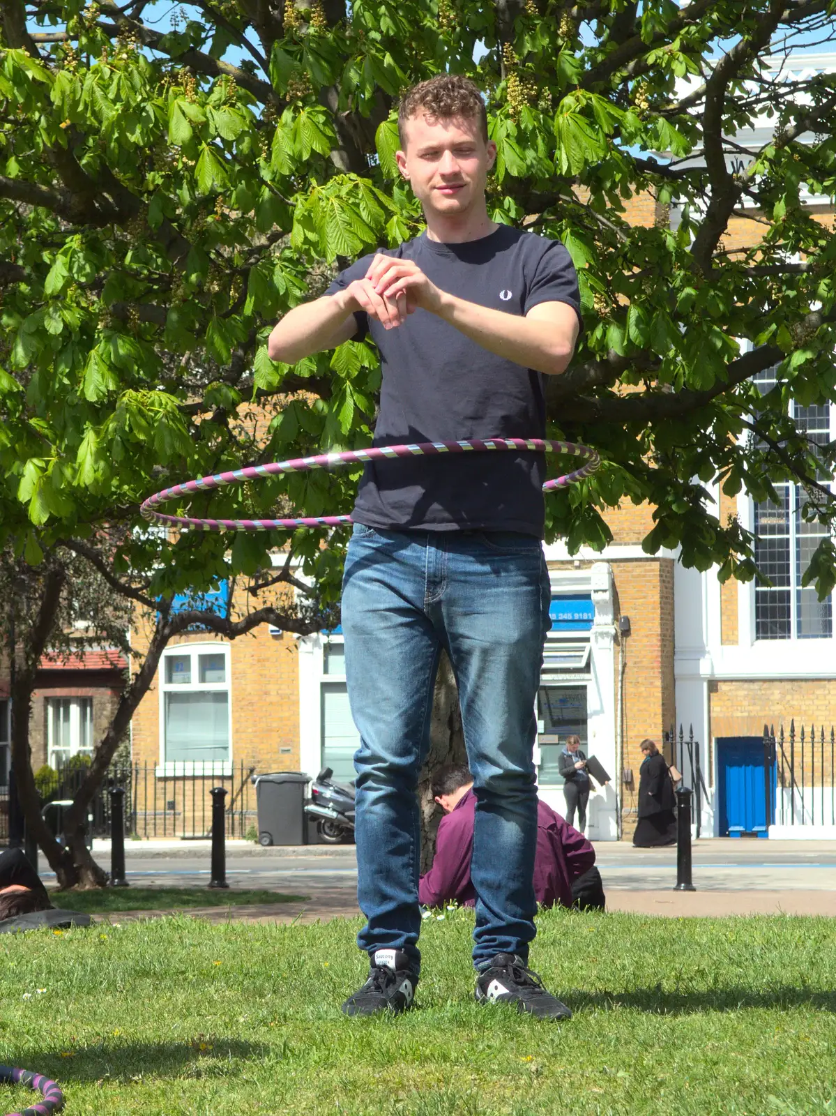 Alex in a hoop, from The BSCC at the Hoxne Swan, and Mint Street Hula, Suffolk and London - 4th May 2016