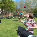 Anita does some juggling, The BSCC at the Hoxne Swan, and Mint Street Hula, Suffolk and London - 4th May 2016