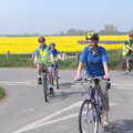 Colin, Spam, Jill and John Willy cycle past, The BSCC Cycling Weekender, Outwell, West Norfolk - 7th May 2016