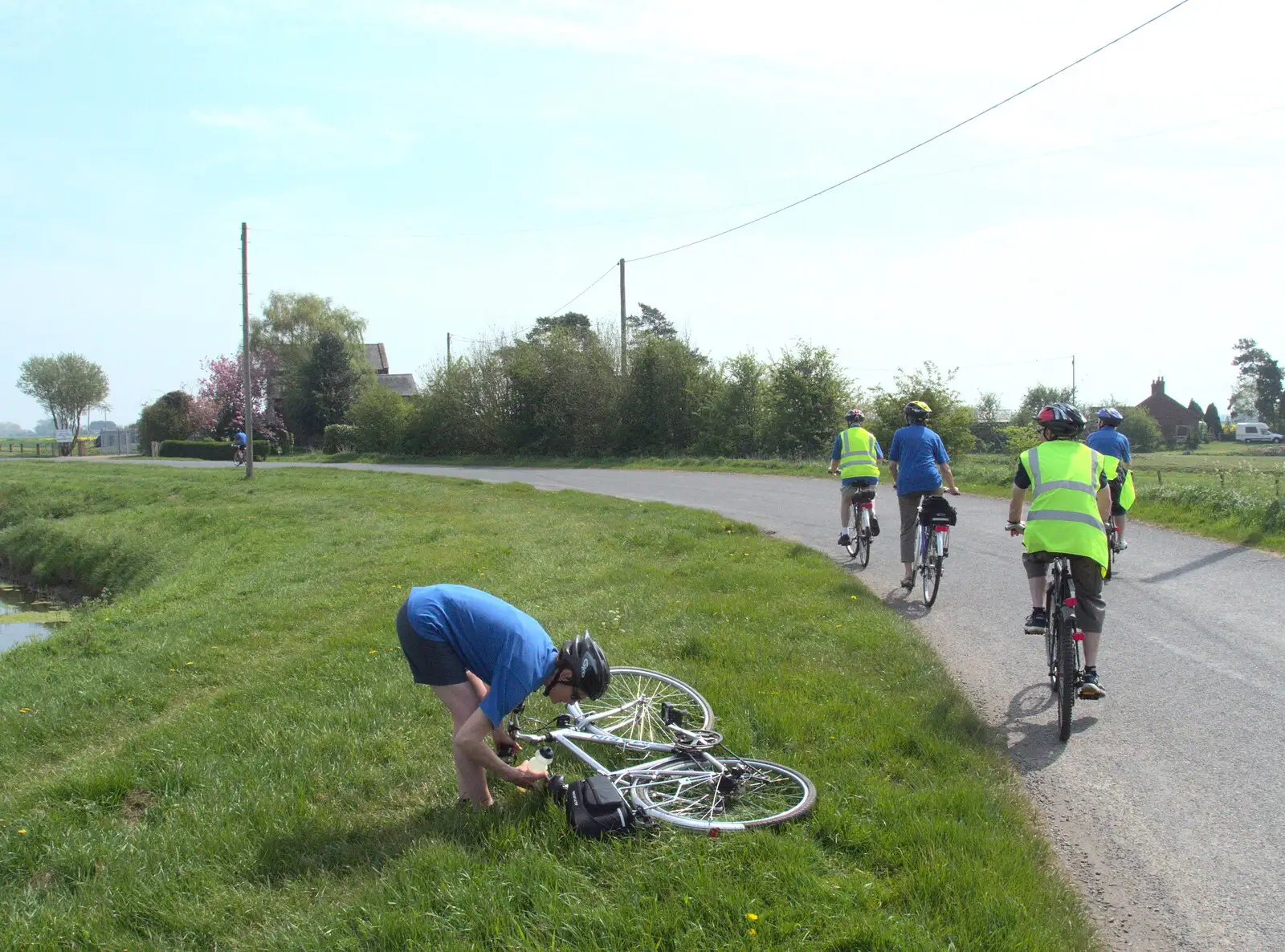 Pippa fiddles around with something, from The BSCC Cycling Weekender, Outwell, West Norfolk - 7th May 2016