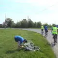 Pippa fiddles around with something, The BSCC Cycling Weekender, Outwell, West Norfolk - 7th May 2016