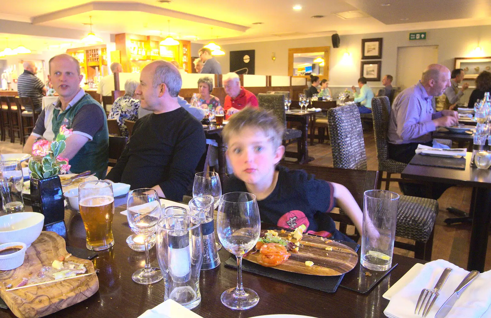 Fred at dinner time, from The BSCC Cycling Weekender, Outwell, West Norfolk - 7th May 2016