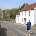 Alan stomps up the middle of the road, The BSCC Cycling Weekender, Outwell, West Norfolk - 7th May 2016