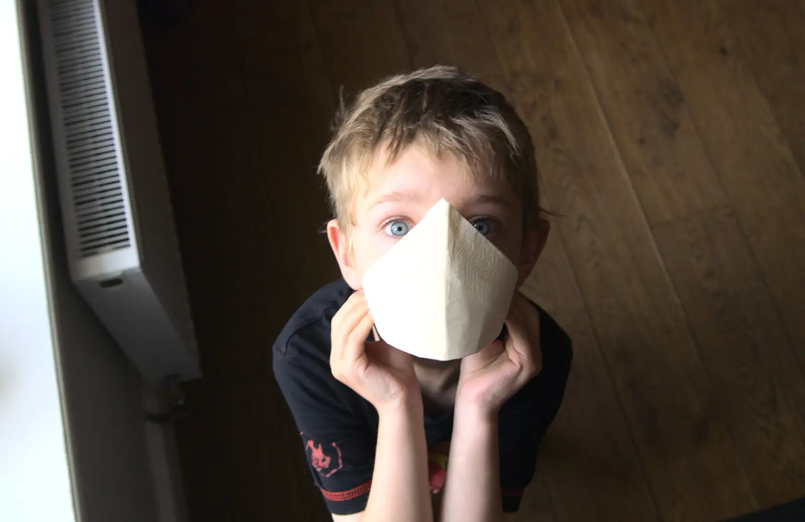 Fred's got a paper serviette on his face, from The BSCC Cycling Weekender, Outwell, West Norfolk - 7th May 2016