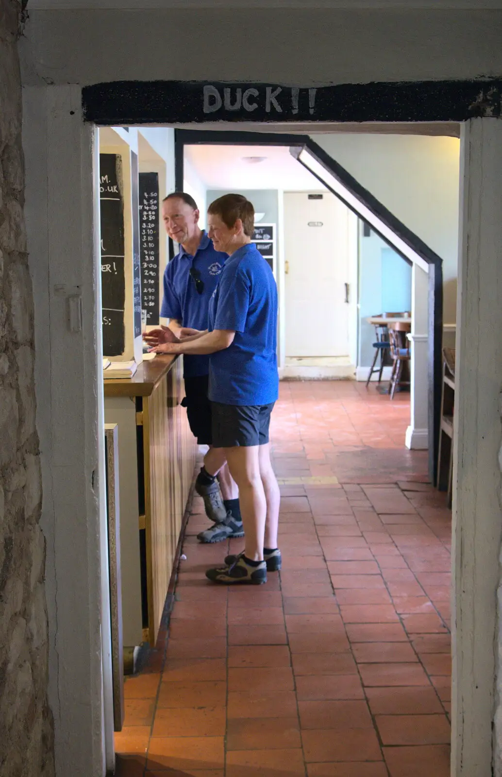 Apple and Pippa at the bar, from The BSCC Cycling Weekender, Outwell, West Norfolk - 7th May 2016