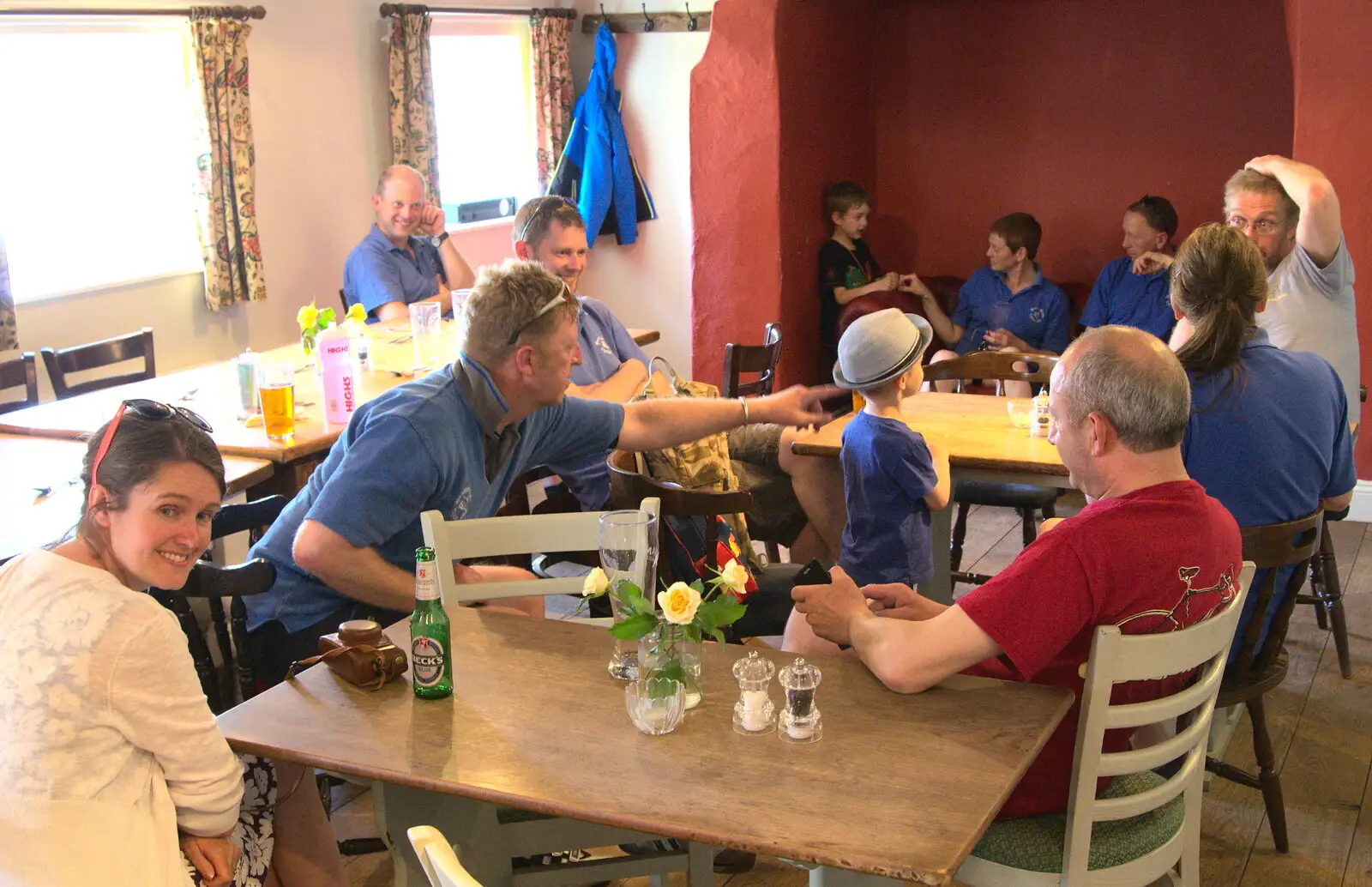 Isobel and Harry have joined for lunch, from The BSCC Cycling Weekender, Outwell, West Norfolk - 7th May 2016