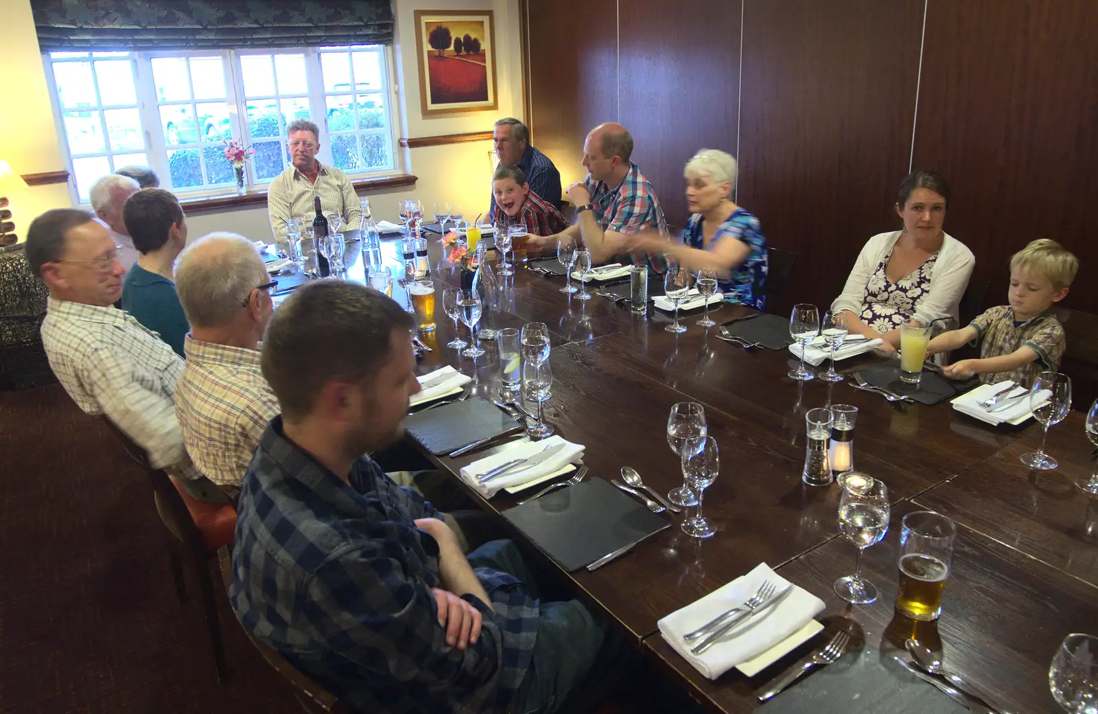 The Boy Phil waits for dinner, from The BSCC Cycling Weekender, Outwell, West Norfolk - 7th May 2016