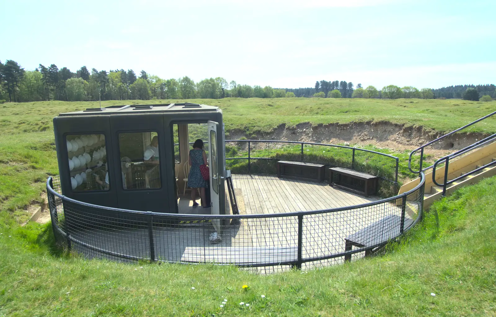 The hut at the top of the shaft, from A Trip to Grime's Graves, Thetford, Norfolk - 8th May 2016