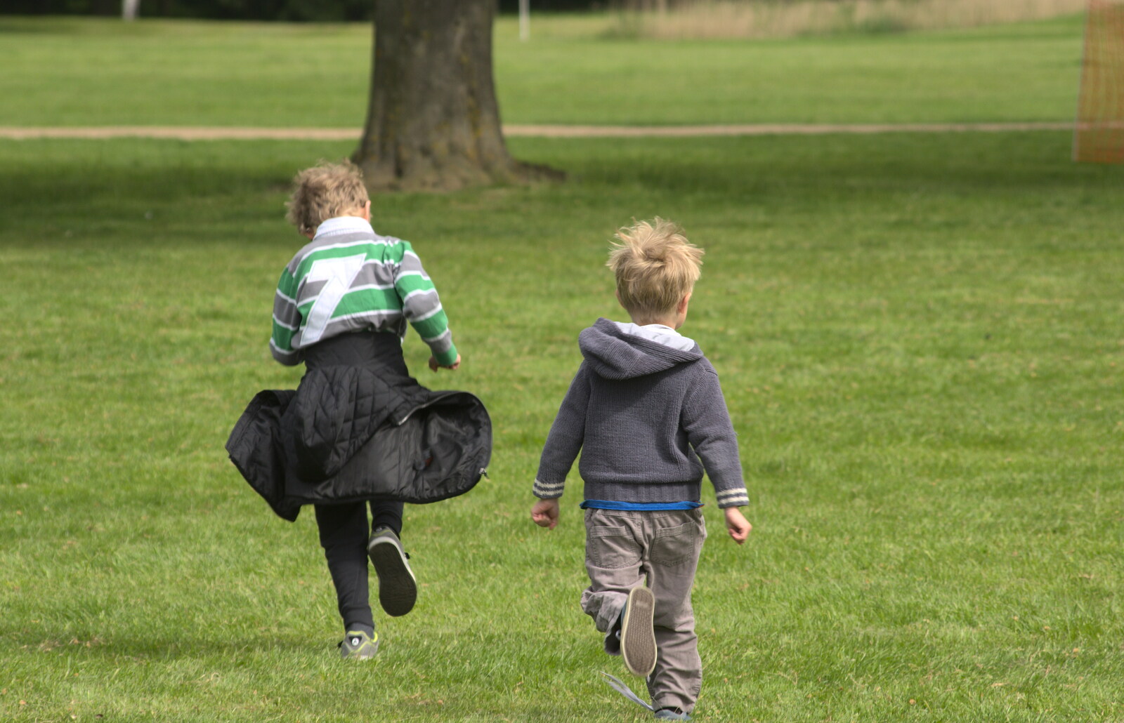 Fred and Harry run around from Isobel's Race for Life, Costessey, Norwich - 15th May 2016