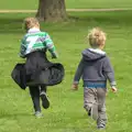 Fred and Harry run around, Isobel's Race for Life, Costessey, Norwich - 15th May 2016