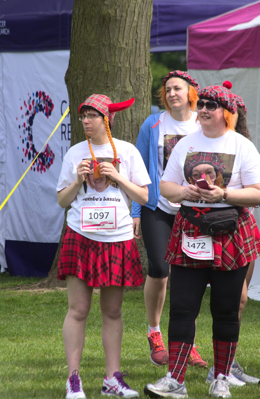 A Scottish contingent from Isobel's Race for Life, Costessey, Norwich - 15th May 2016