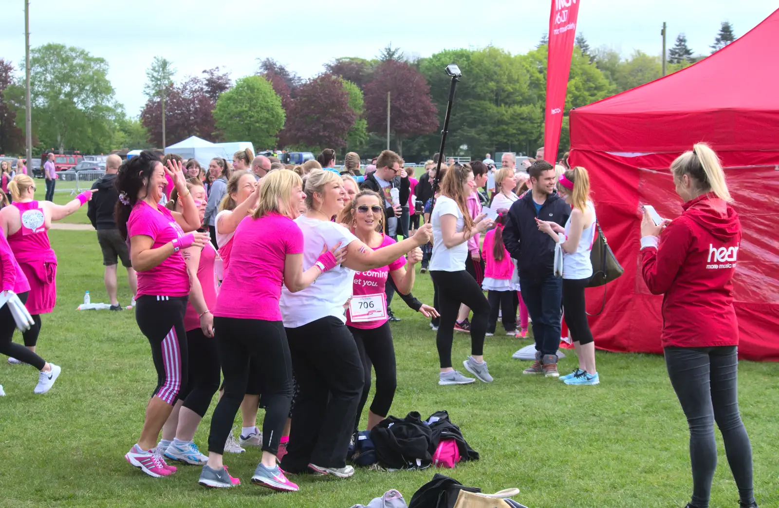 Another selfie stick, from Isobel's Race for Life, Costessey, Norwich - 15th May 2016