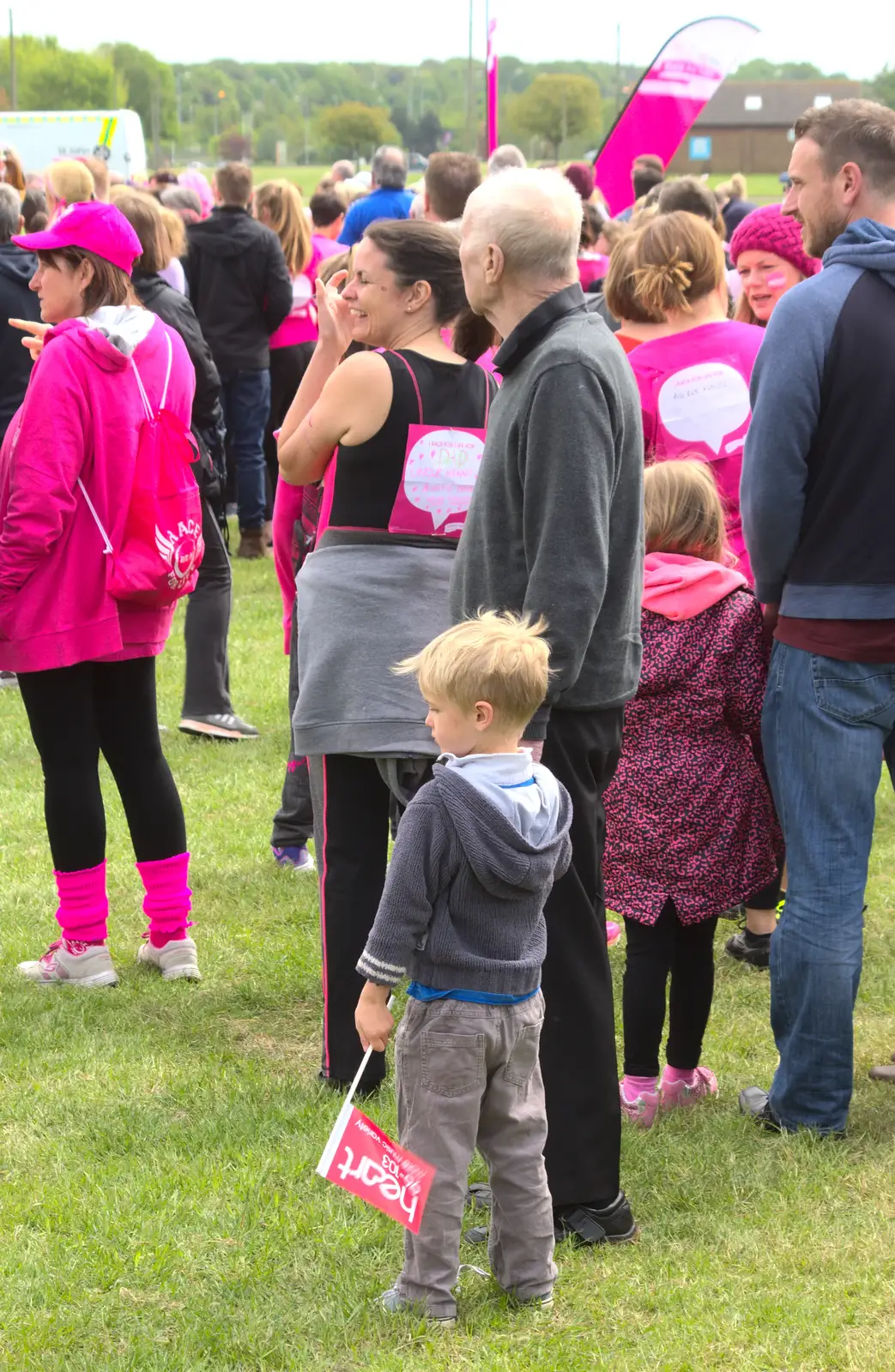 Harry and Grandad, from Isobel's Race for Life, Costessey, Norwich - 15th May 2016