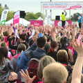 Hands in the air for a mass crowd selfie, Isobel's Race for Life, Costessey, Norwich - 15th May 2016