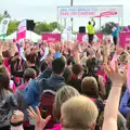 Hands in the air for a mass crowd selfie, Isobel's Race for Life, Costessey, Norwich - 15th May 2016