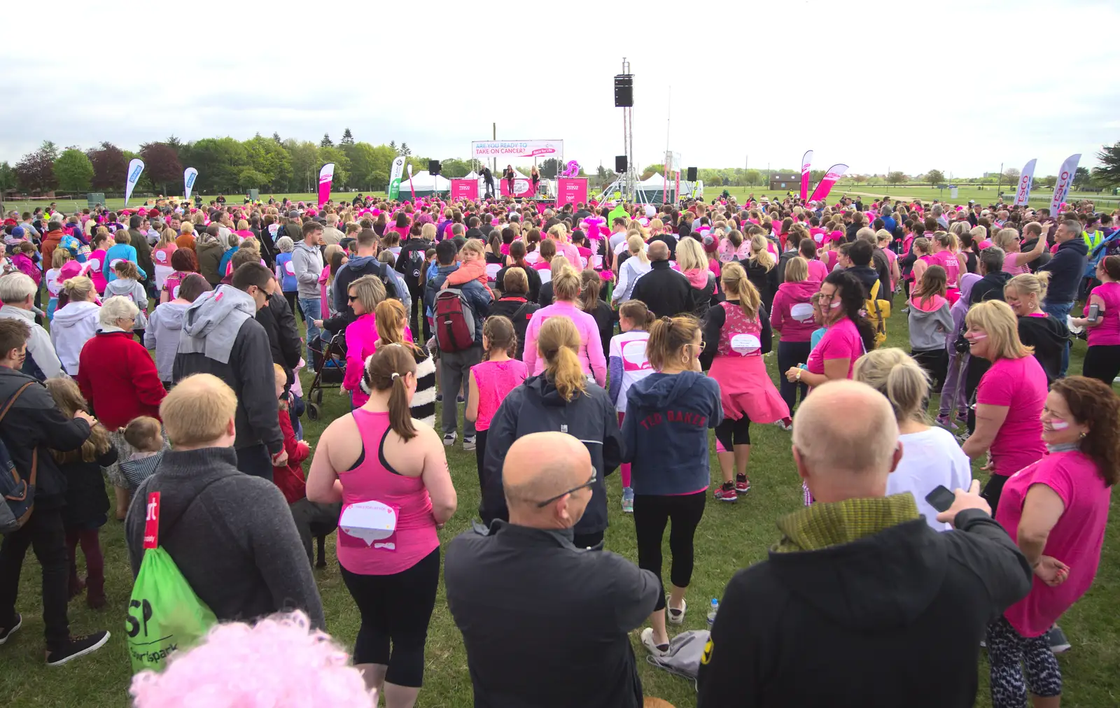 A view of the crowd, from Isobel's Race for Life, Costessey, Norwich - 15th May 2016