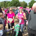 Isobel, Grandad and the boys, Isobel's Race for Life, Costessey, Norwich - 15th May 2016