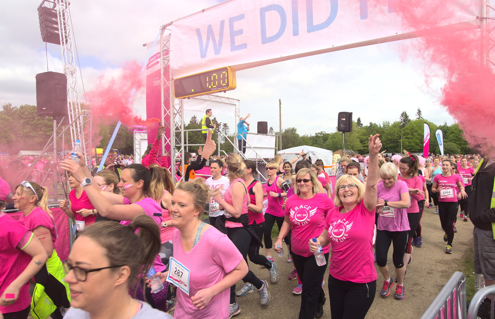 One minute after the start from Isobel's Race for Life, Costessey, Norwich - 15th May 2016