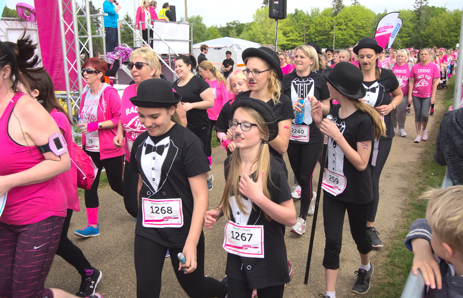 The fancy dress section from Isobel's Race for Life, Costessey, Norwich - 15th May 2016