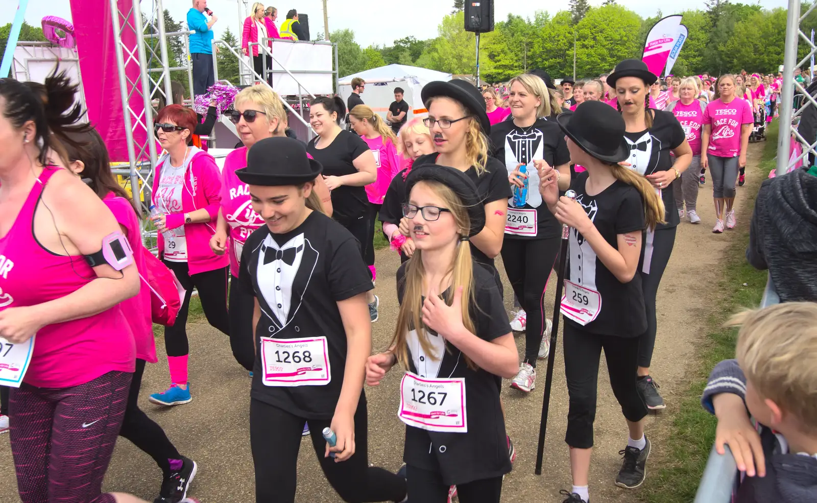 The fancy dress section, from Isobel's Race for Life, Costessey, Norwich - 15th May 2016