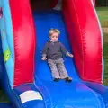 Harry on a slide, Isobel's Race for Life, Costessey, Norwich - 15th May 2016