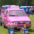 A very pink Reliant, Isobel's Race for Life, Costessey, Norwich - 15th May 2016