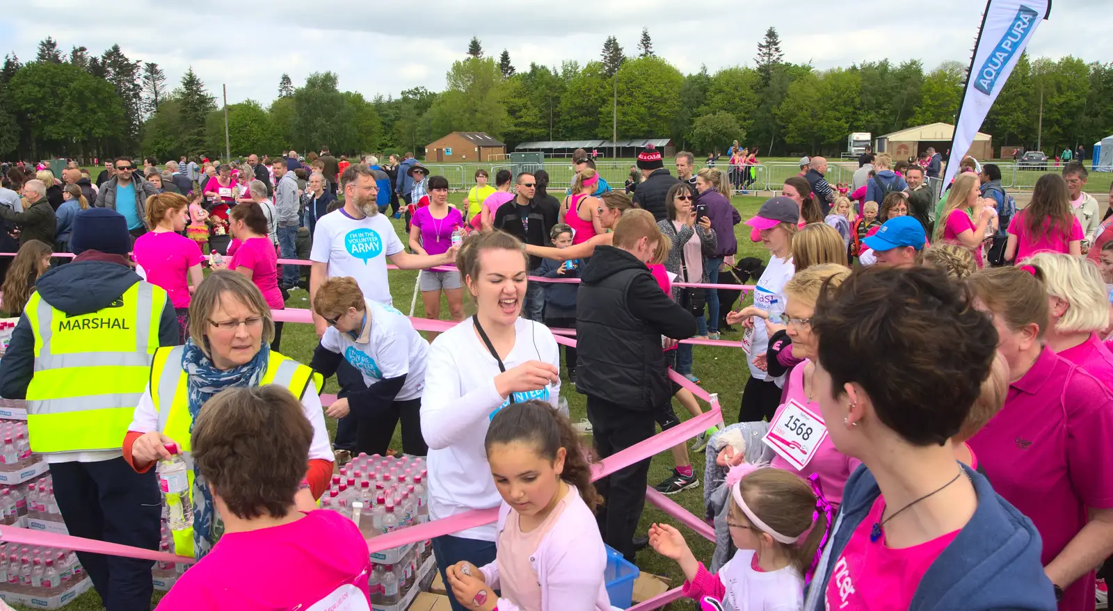 At the finishing line, from Isobel's Race for Life, Costessey, Norwich - 15th May 2016