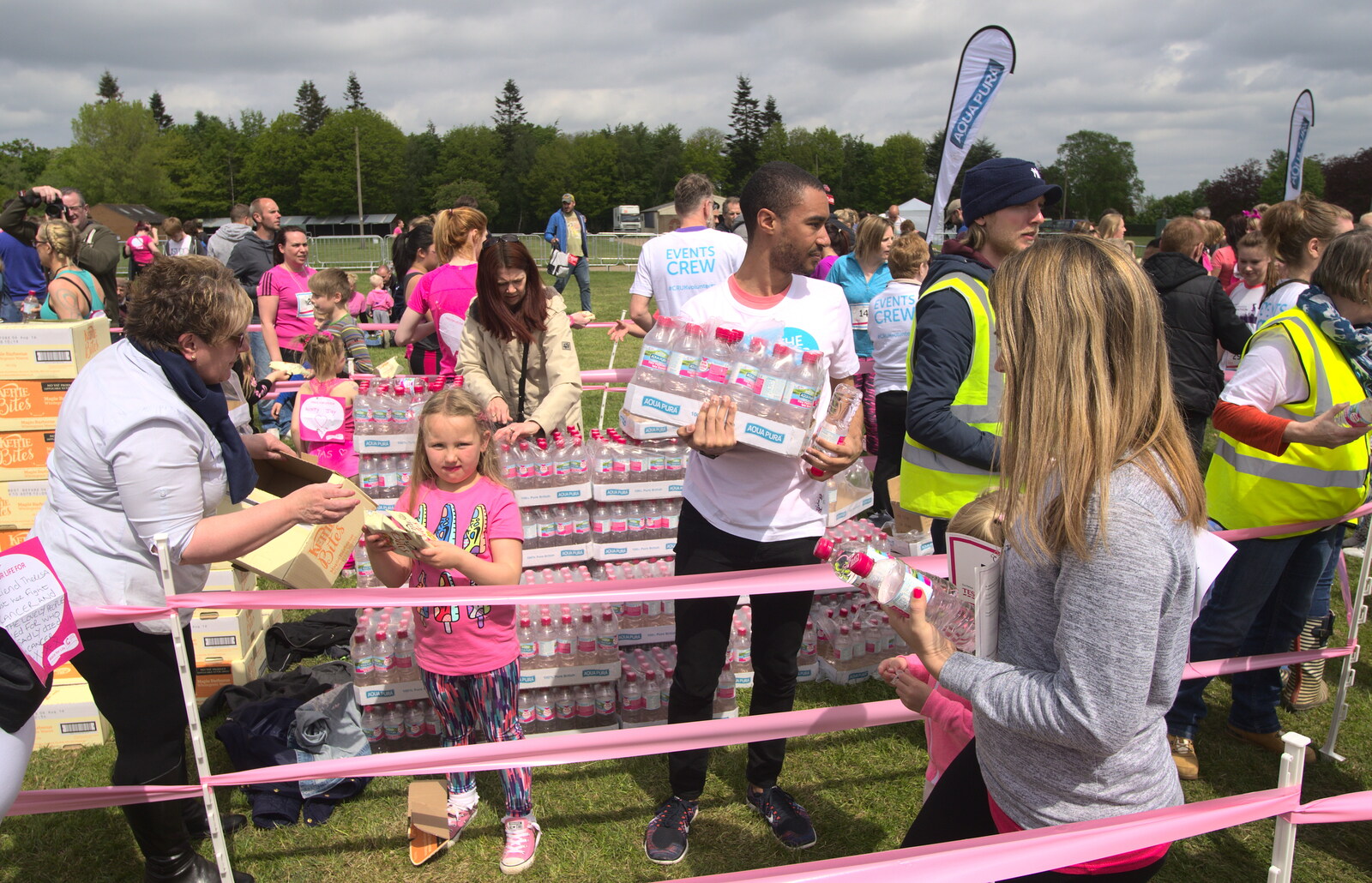 A modest stash of water from Isobel's Race for Life, Costessey, Norwich - 15th May 2016