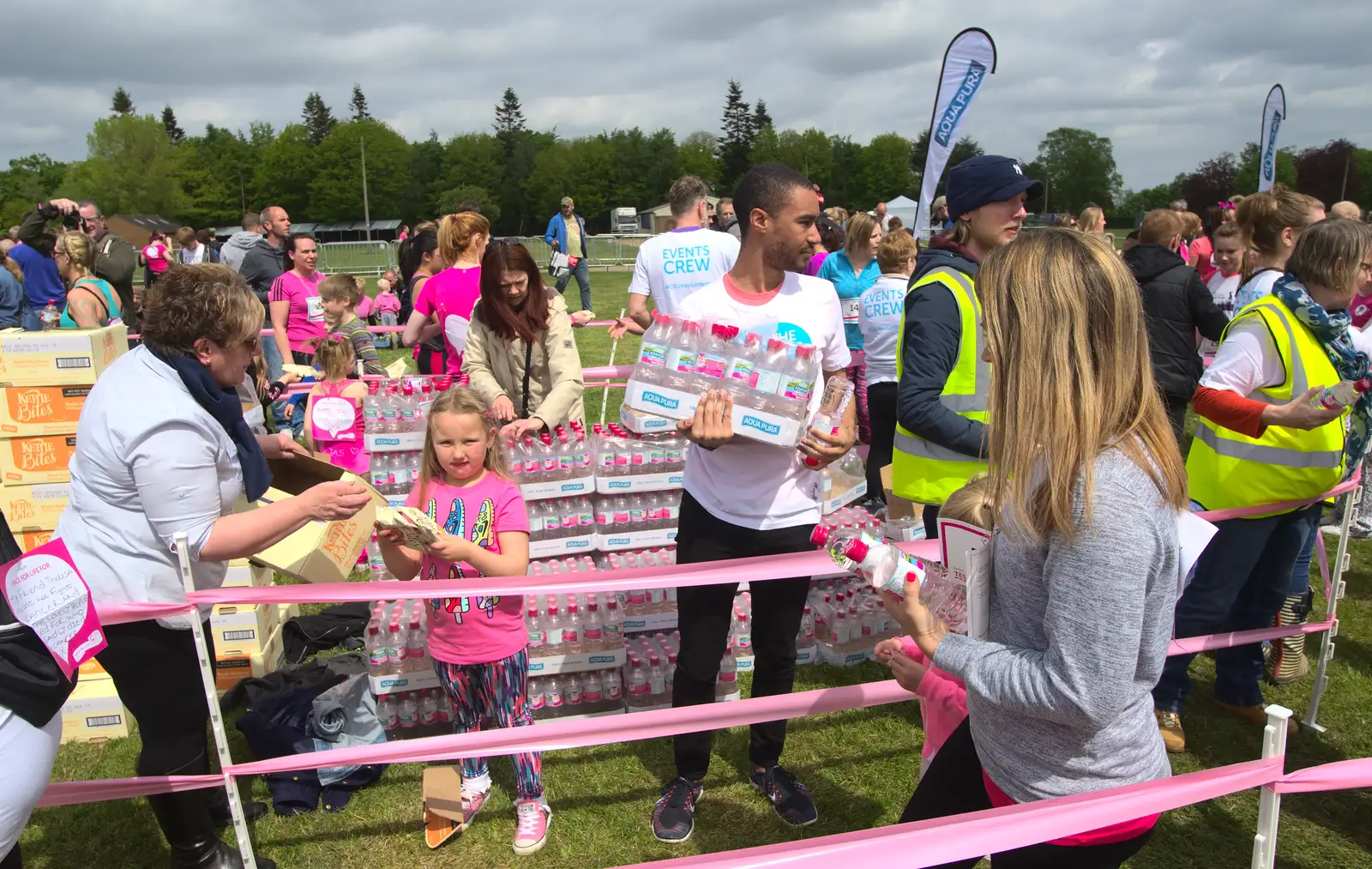 A modest stash of water, from Isobel's Race for Life, Costessey, Norwich - 15th May 2016