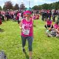 Isobel wanders around with some water, Isobel's Race for Life, Costessey, Norwich - 15th May 2016