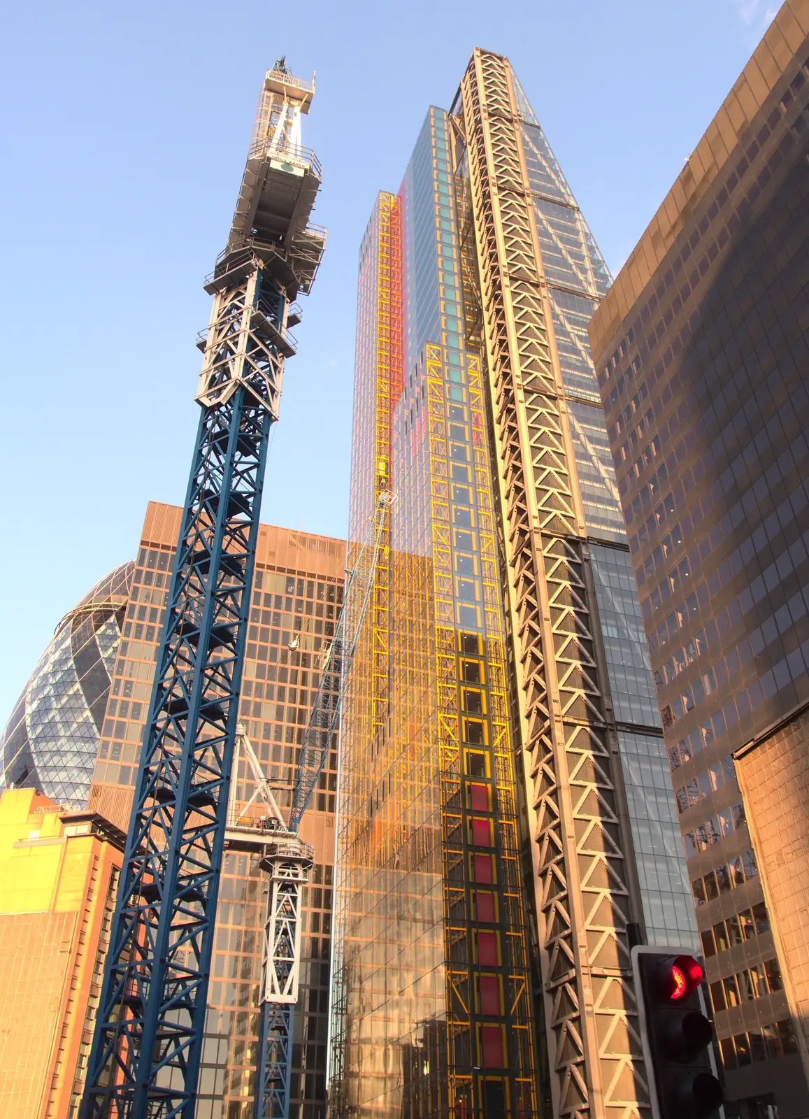 More construction on Bishopsgate, from The BBs at New Buckeham, and Beers at Katzenjammer's, London - 16th May 2016