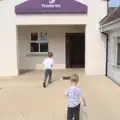 The boys run around, The Grand Re-opening of the Chagford Lido, Chagford, Devon - 28th May 2016