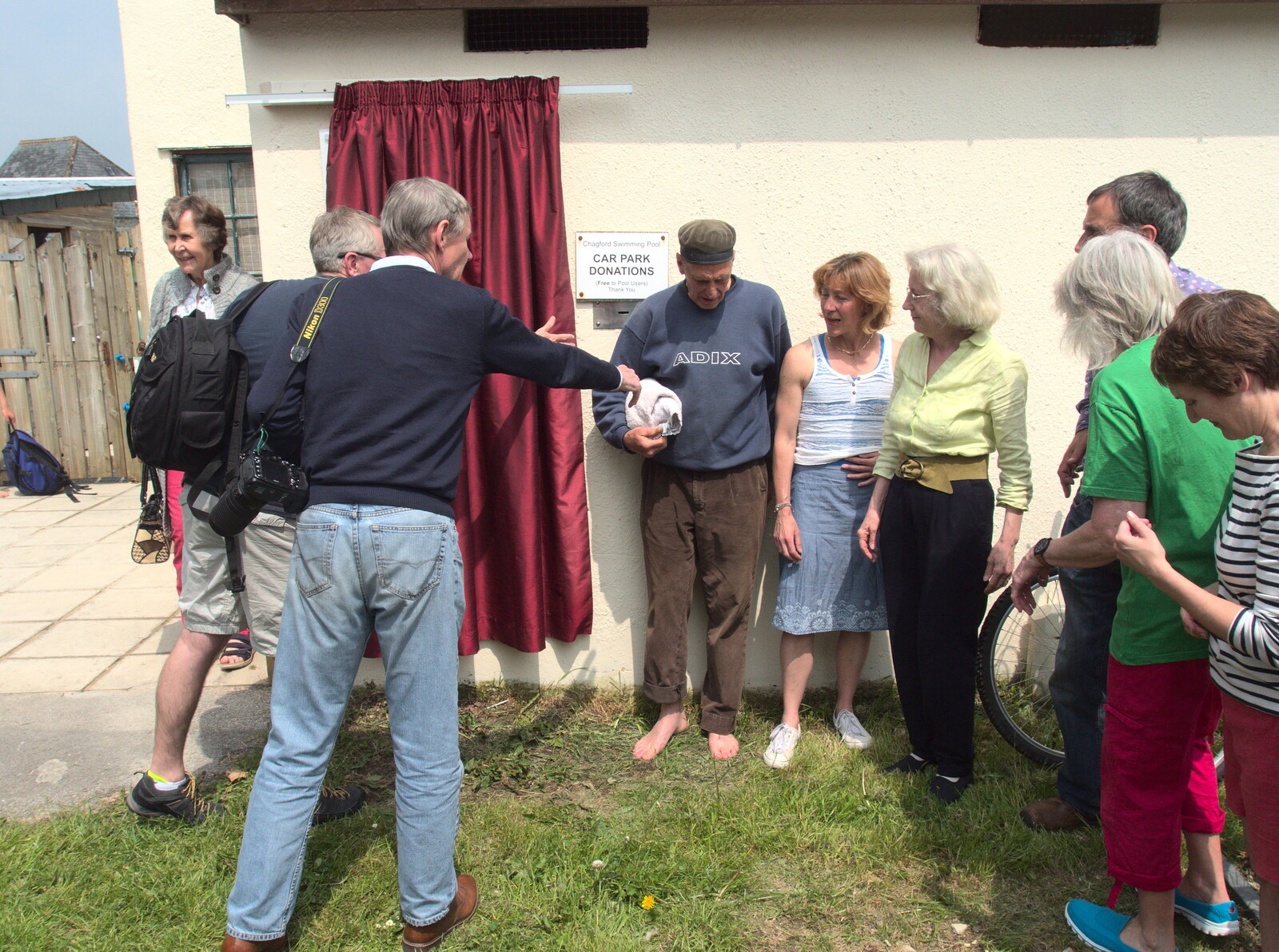 A photo is set up from The Grand Re-opening of the Chagford Lido, Chagford, Devon - 28th May 2016
