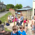 Grandma J leans on a post, The Grand Re-opening of the Chagford Lido, Chagford, Devon - 28th May 2016