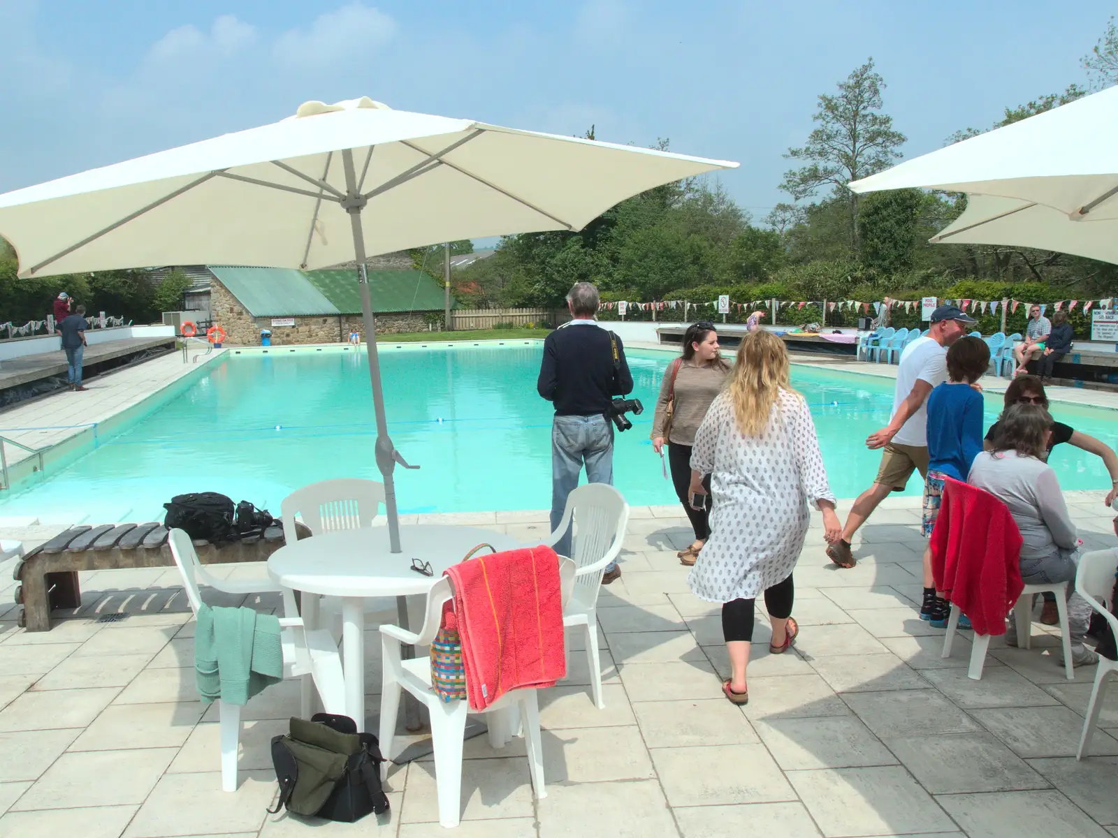 It's almost like the Bahamas or something, from The Grand Re-opening of the Chagford Lido, Chagford, Devon - 28th May 2016