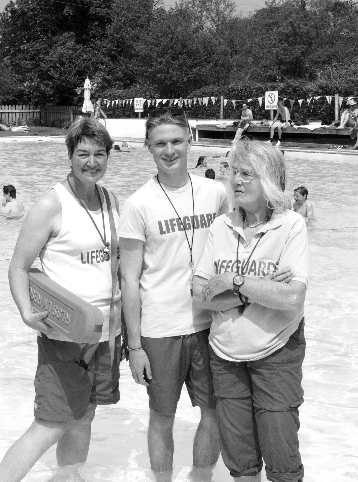 The Chagford lifeguards from The Grand Re-opening of the Chagford Lido, Chagford, Devon - 28th May 2016