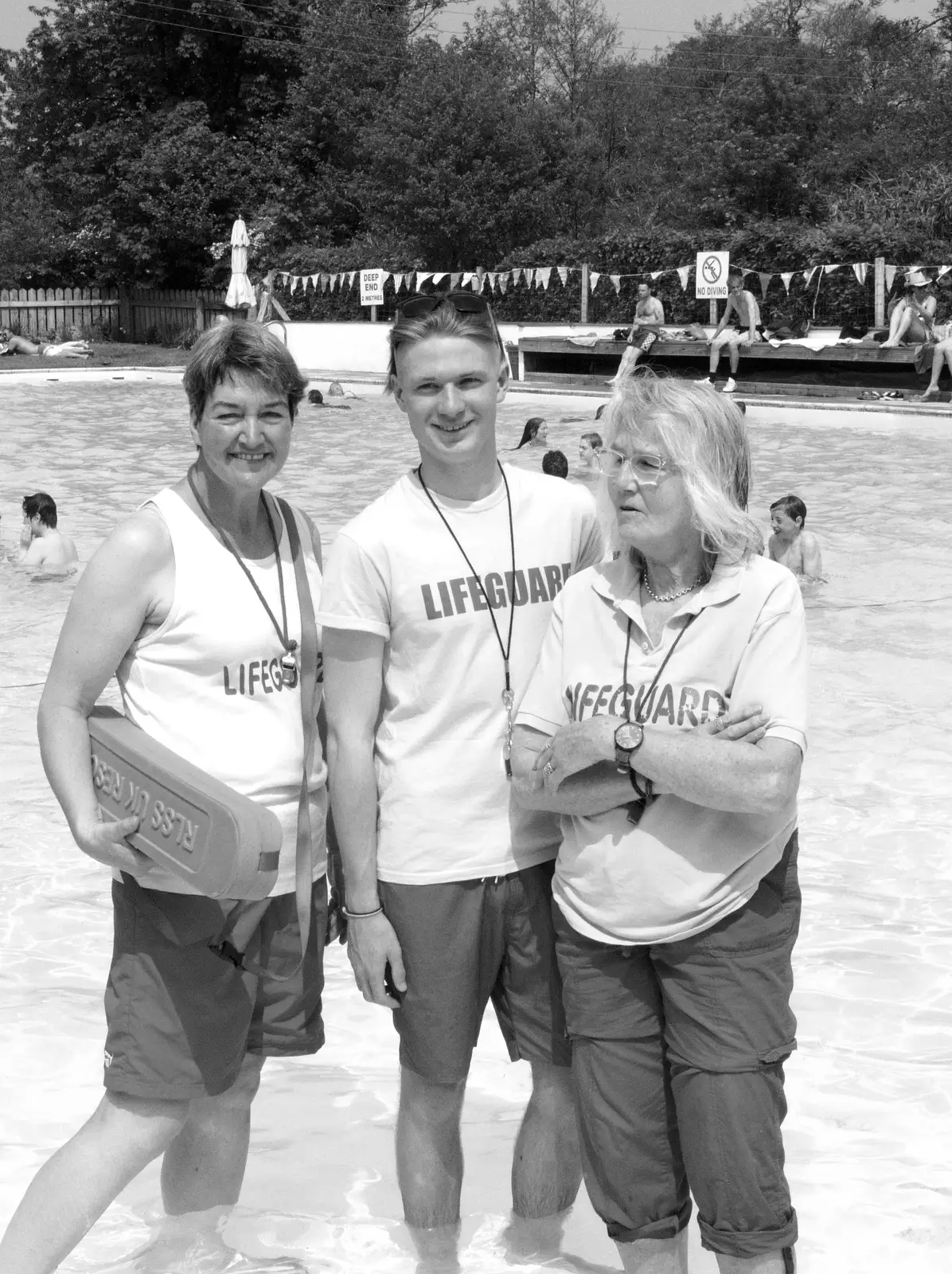 The Chagford lifeguards, from The Grand Re-opening of the Chagford Lido, Chagford, Devon - 28th May 2016