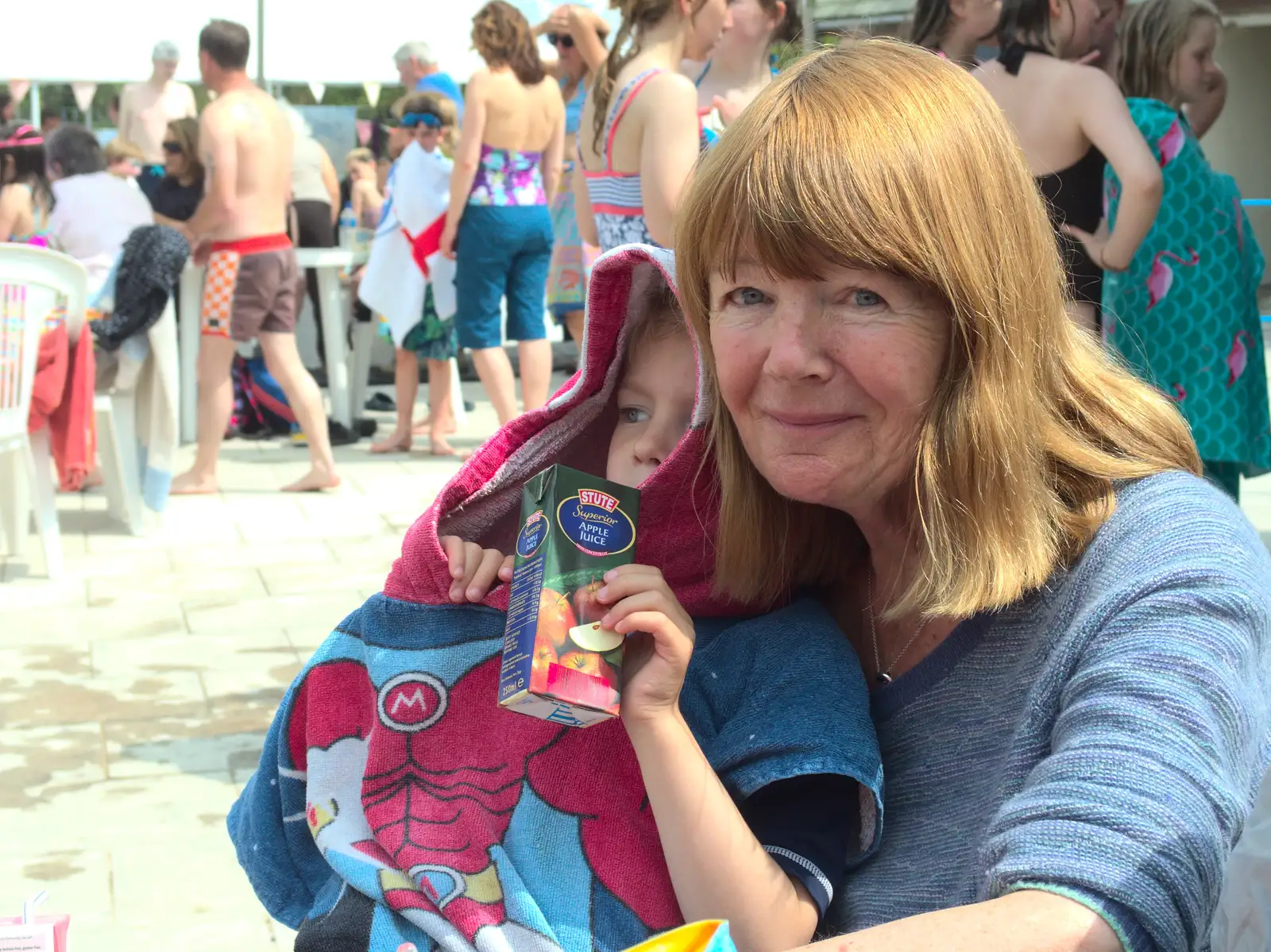 Grandma J with Harry, from The Grand Re-opening of the Chagford Lido, Chagford, Devon - 28th May 2016