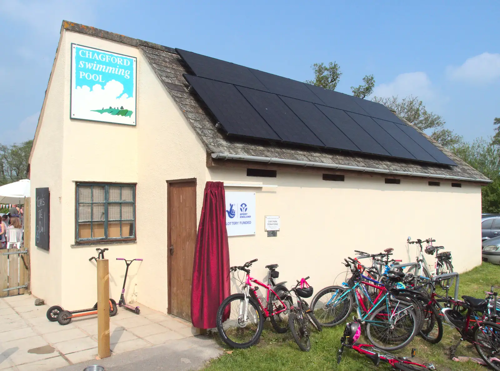 The Chagford changing rooms, from The Grand Re-opening of the Chagford Lido, Chagford, Devon - 28th May 2016