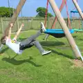 Fred on the swings, A Visit to Okehampton Castle and Dartmoor, Devon  - 28th May 2016