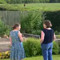 Isobel and Sis share a joke, A Visit to Okehampton Castle and Dartmoor, Devon  - 28th May 2016