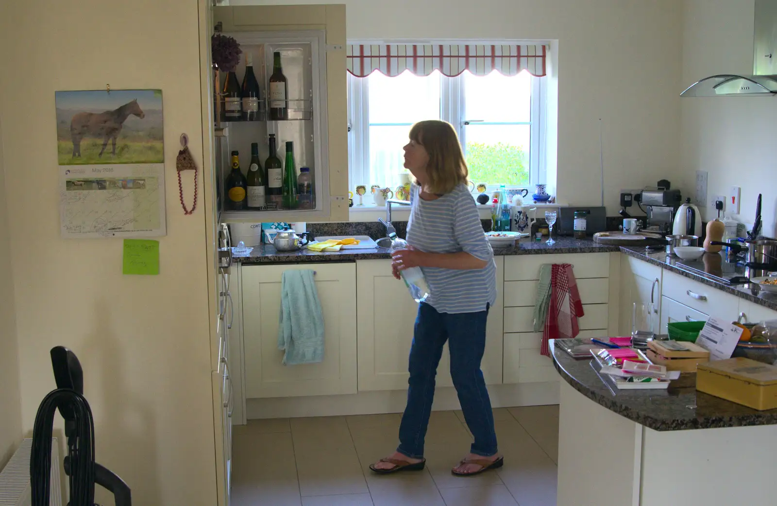 Mother potters about in the kitchen, from A Visit to Okehampton Castle and Dartmoor, Devon  - 28th May 2016