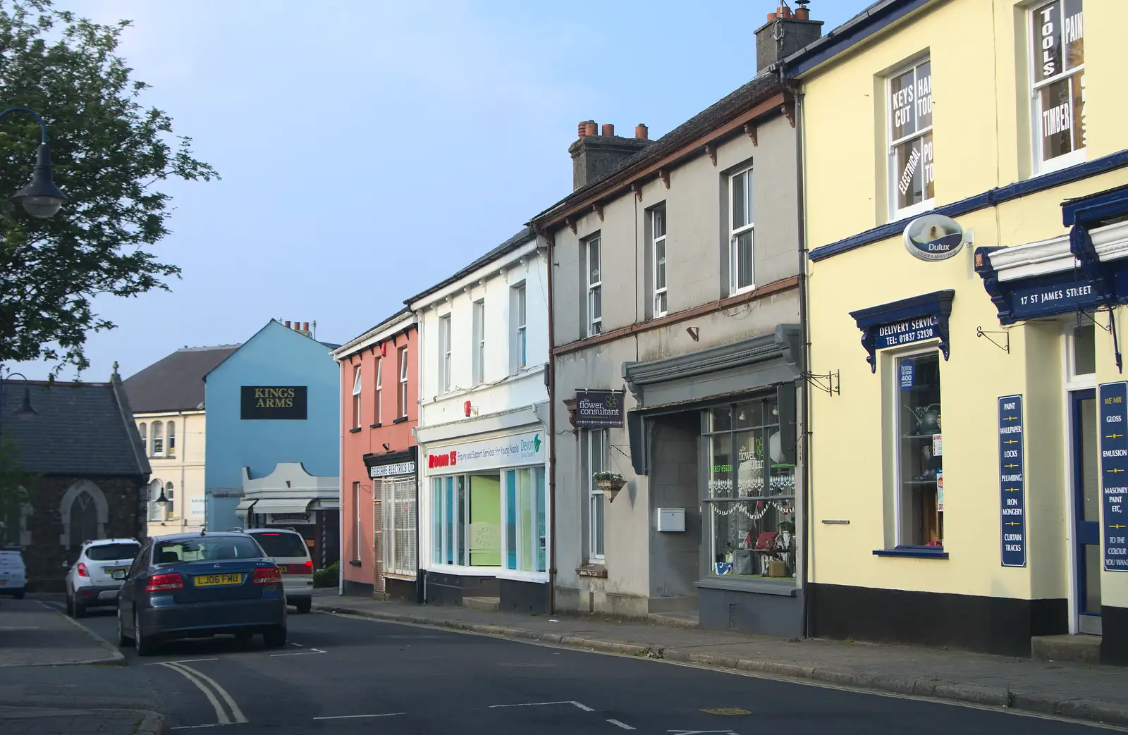 St. James Street, Okehampton, from A Visit to Okehampton Castle and Dartmoor, Devon  - 28th May 2016