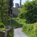 The road up to the castle, A Visit to Okehampton Castle and Dartmoor, Devon  - 28th May 2016