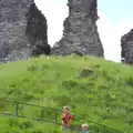 The improbably-stacked ruins of Okehampton Castle, A Visit to Okehampton Castle and Dartmoor, Devon  - 28th May 2016