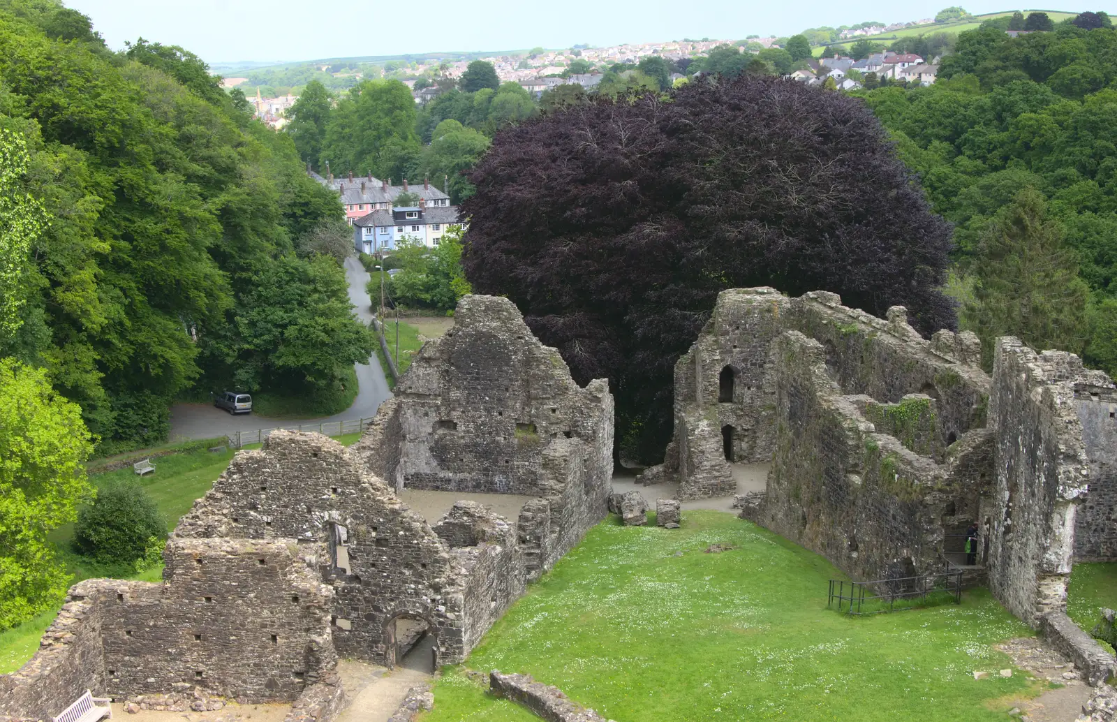 The view over Okehampton from the top of the Motte, from A Visit to Okehampton Castle and Dartmoor, Devon  - 28th May 2016