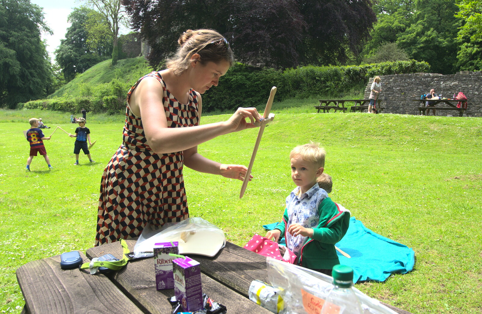 Harry's sword is presented from A Visit to Okehampton Castle and Dartmoor, Devon  - 28th May 2016